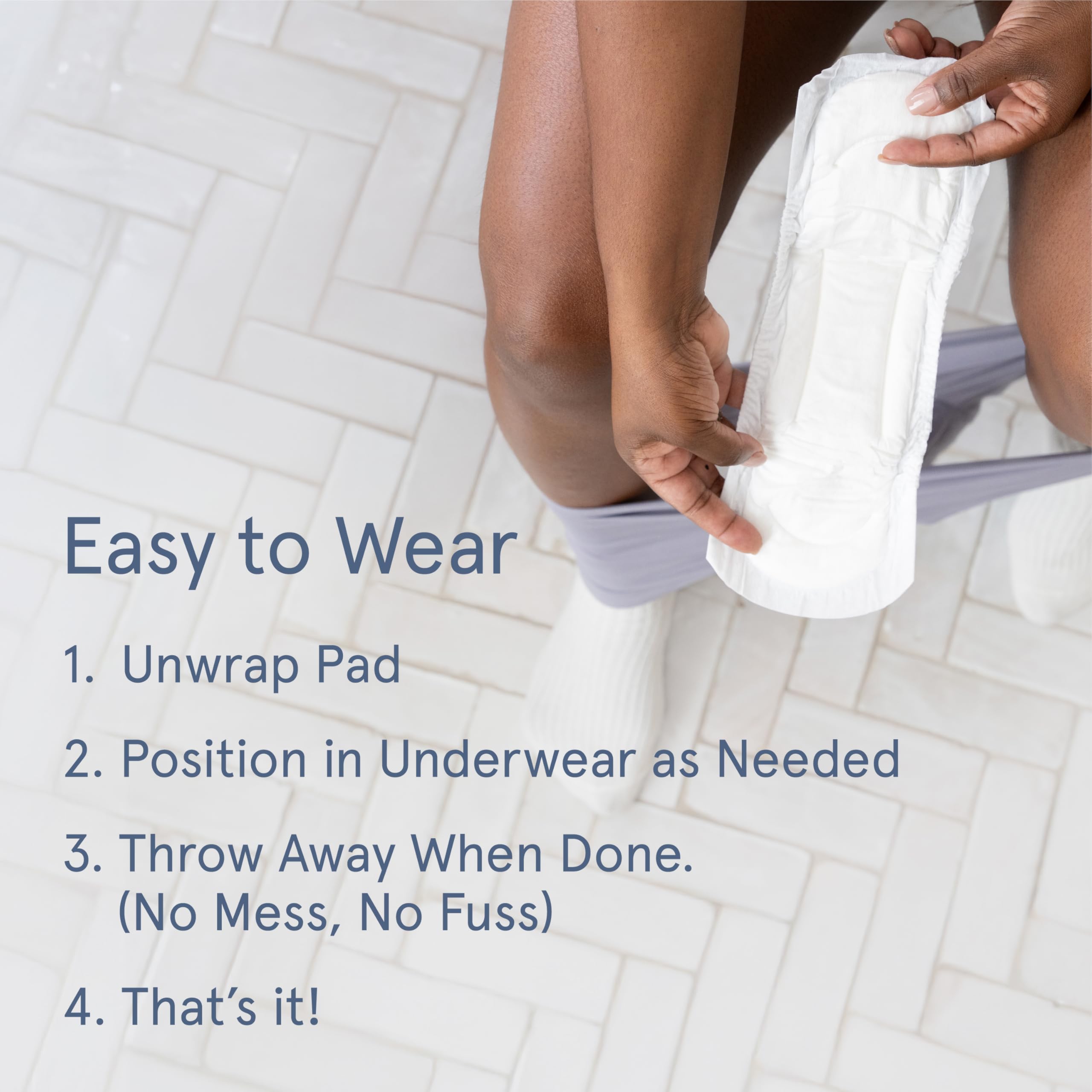 LOLA fragrance-free and dye-free postpartum pad for sensitive skin