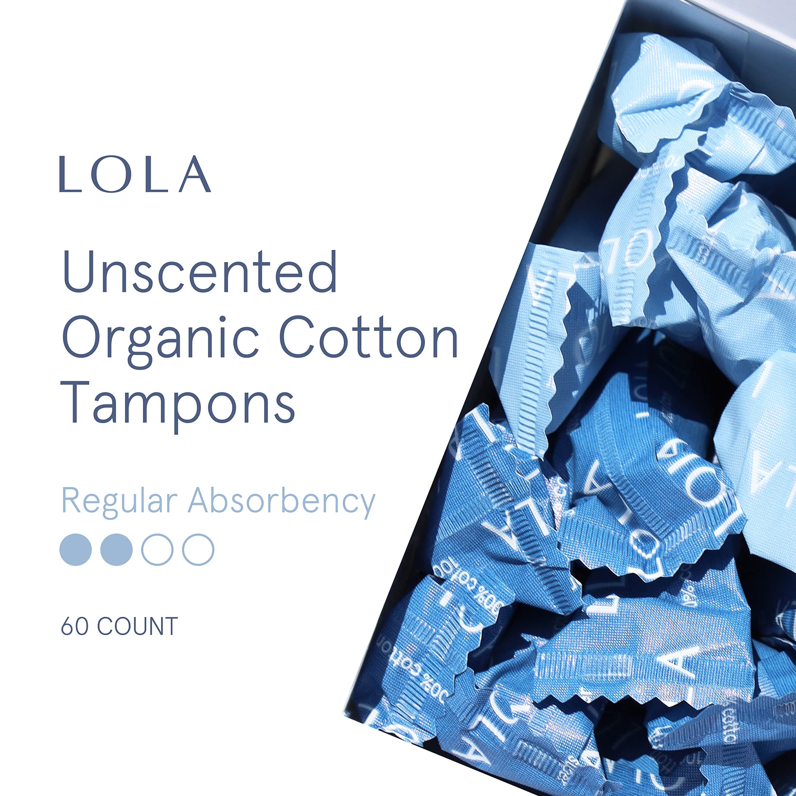 LOLA compact BPA-free applicator tampons for discreet insertion