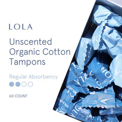LOLA compact BPA-free applicator tampons for discreet insertion
