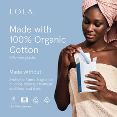 LOLA tampons 360-degree leak protection for confident wear
