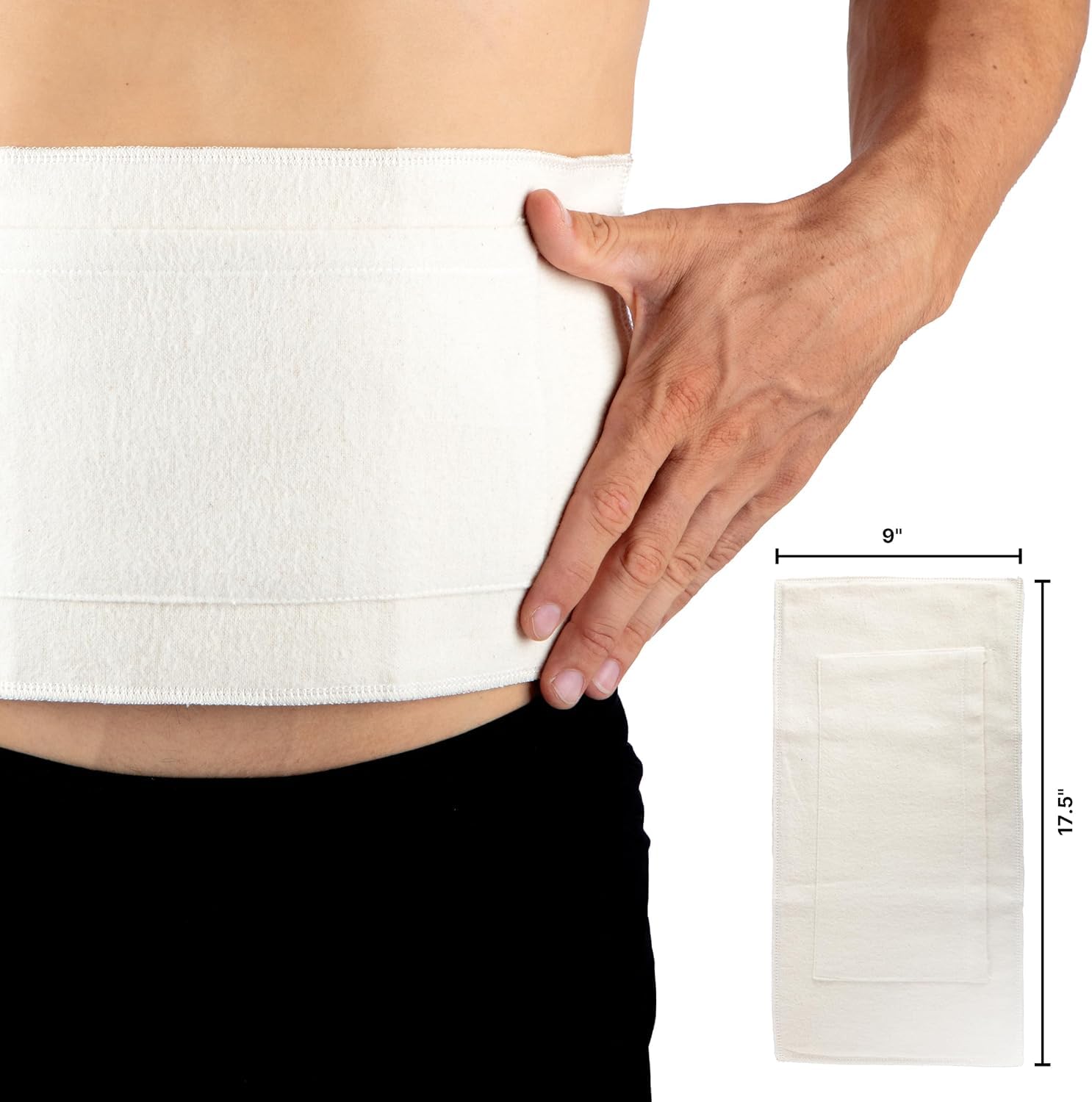 LONDON LINENS external pocket detail for easy pack access during sessions