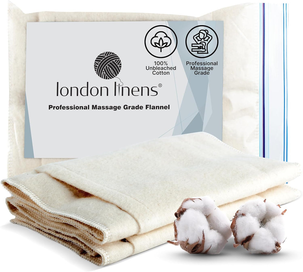 LONDON LINENS castor oil wrap with front pocket for flexible hot or cold packs