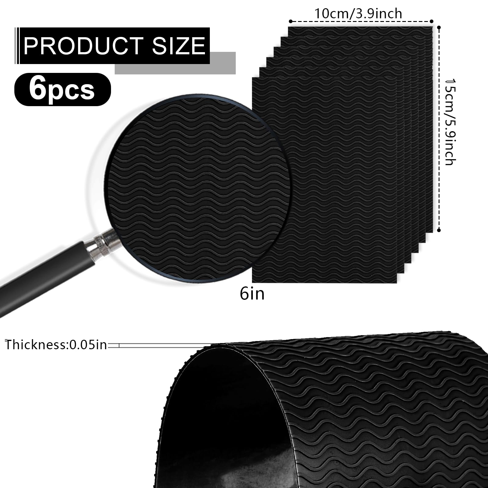 Lonfliness anti-slip guards in black, improving traction on slick surfaces
