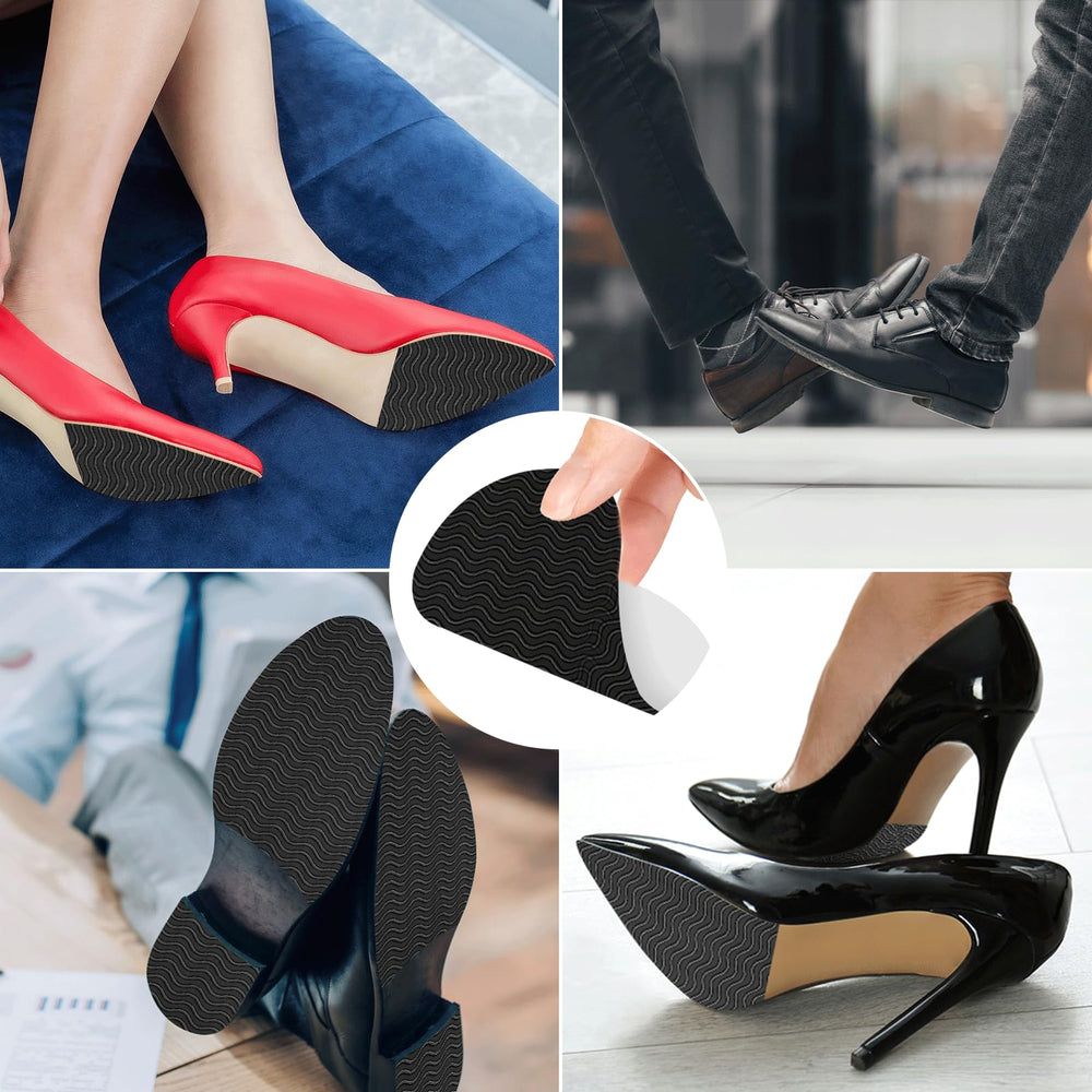 Lonfliness discreet black protectors shield shoe bottoms from wear