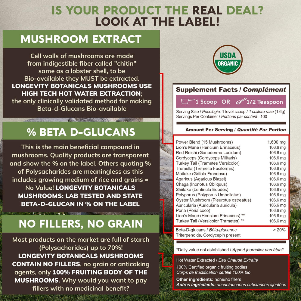 Power 15 serving-size graphic indicates ~60 servings for two months.