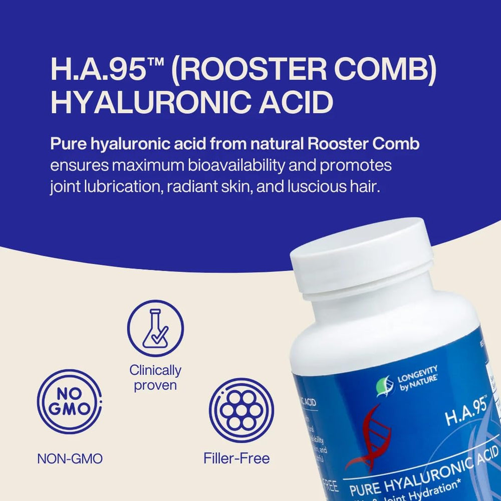 Longevity by Nature H.A.95 skin glow depiction suggesting enhanced hydration.