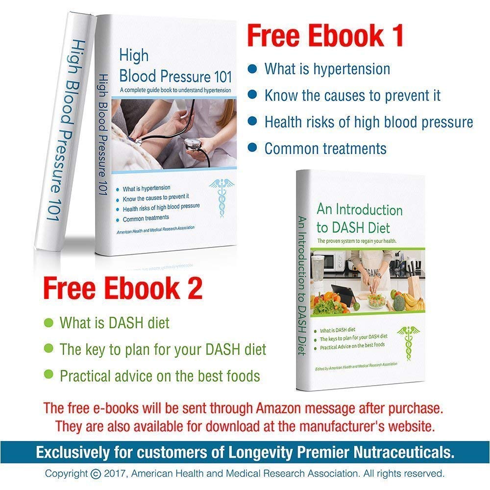 Longevity Premier complimentary e-book and wellness log card included.
