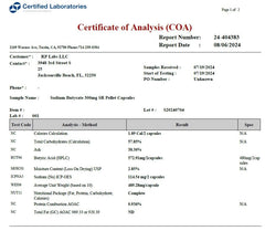 Extended-release LongJuvity capsules designed for targeted lower GI delivery.