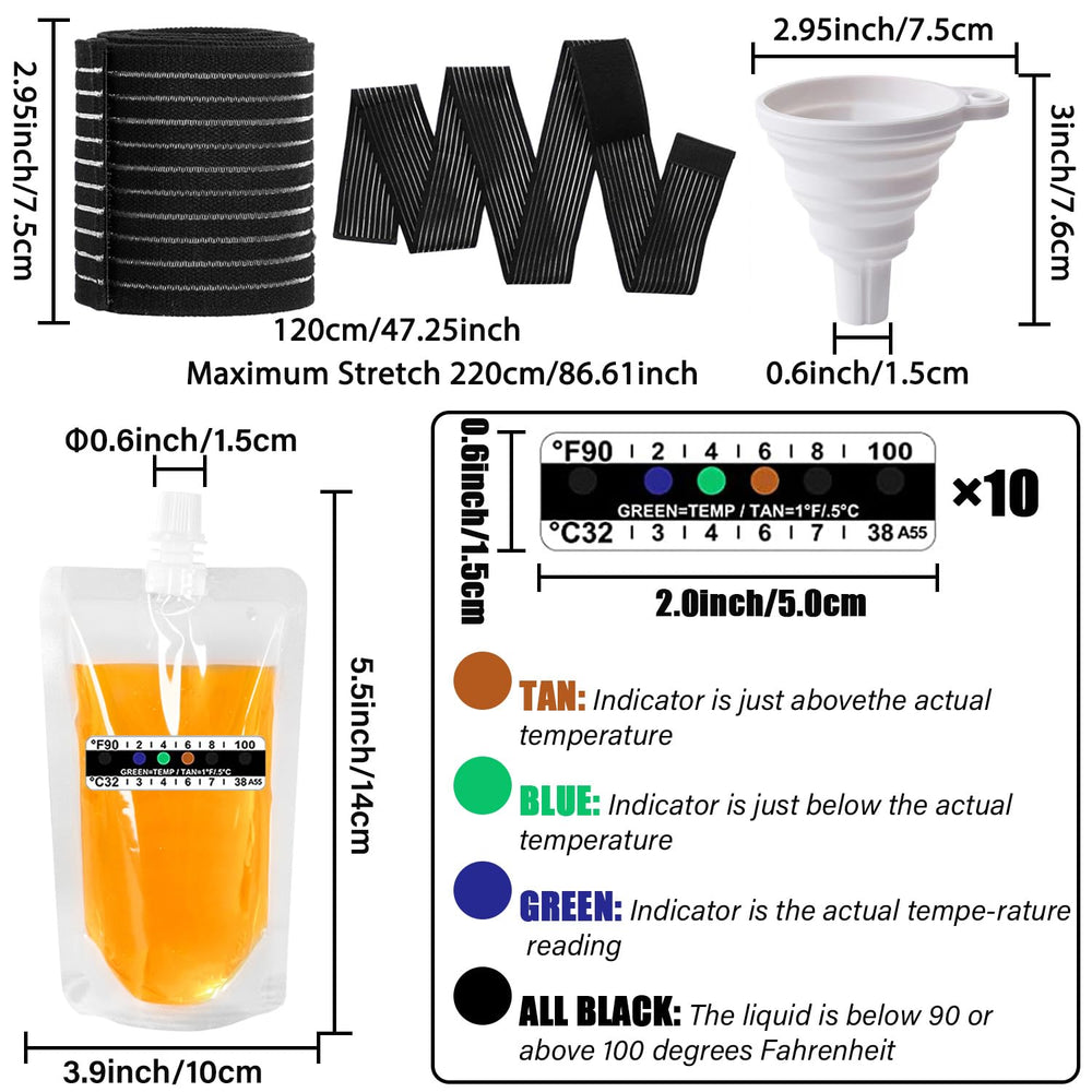 LonlyEagle adhesive temperature strips provide quick color readings.