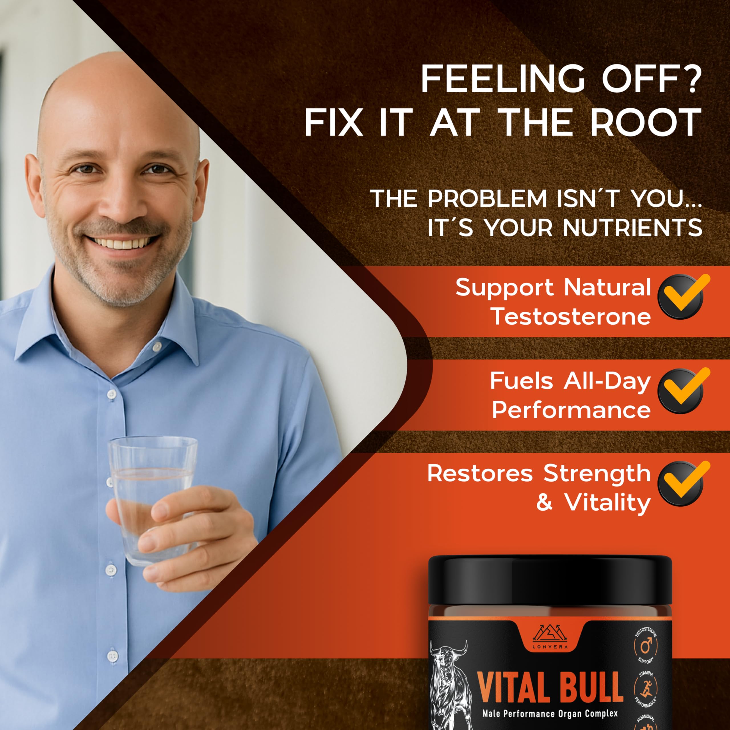 Lonvera Vital Bull two-capsule daily routine fits into busy schedules