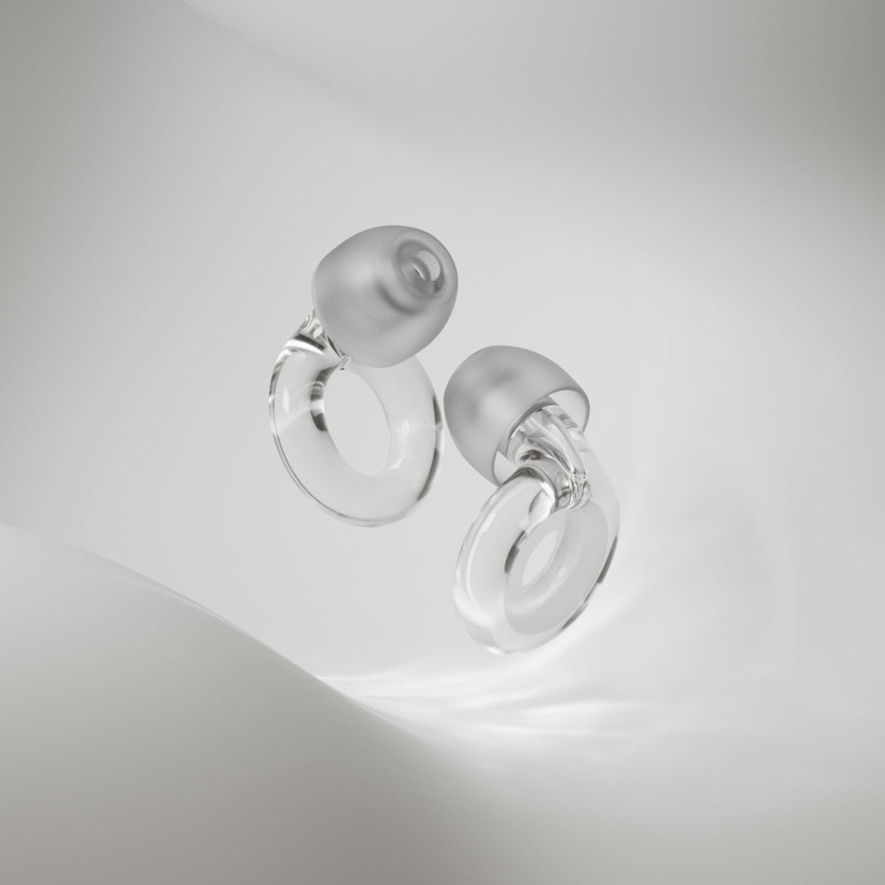 Loop Engage 2 earplugs used in parenting moment for calmer interaction.