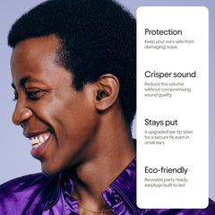 Loop Experience 2 earplugs close-up highlights comfortable silicone tips