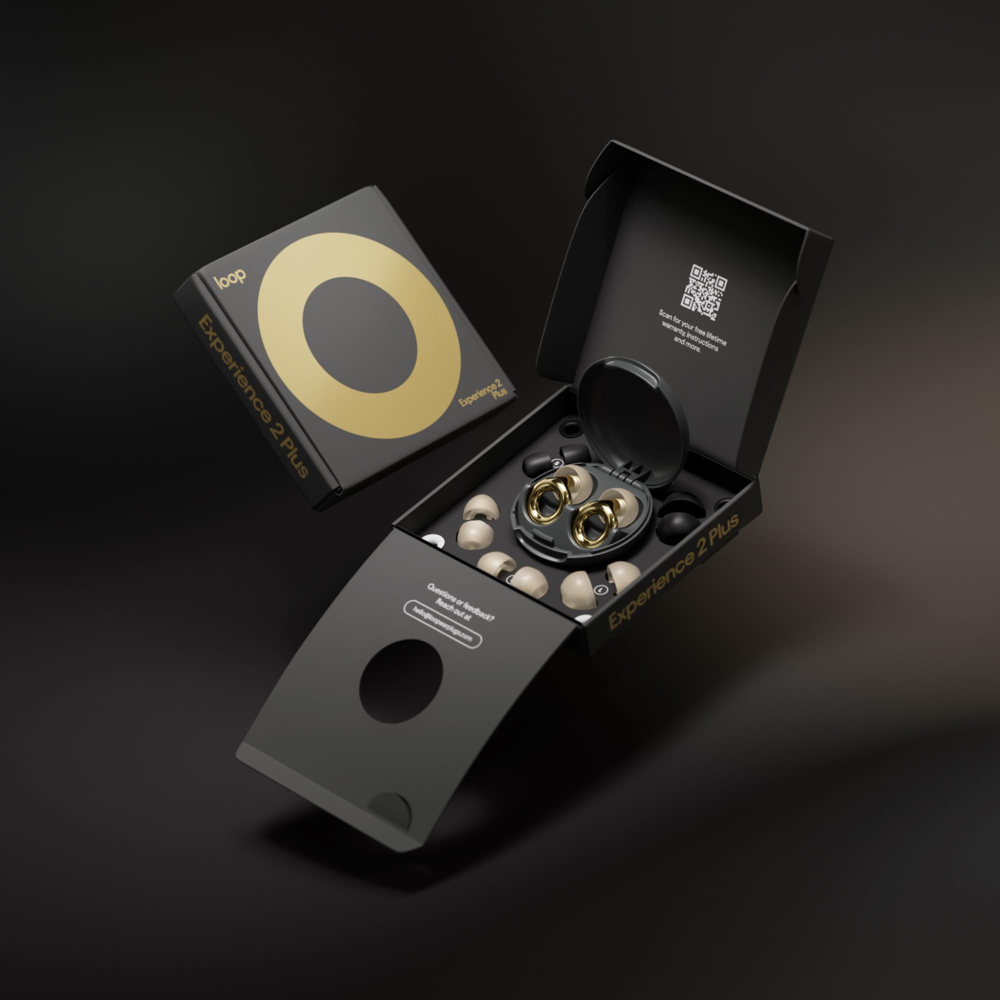 Loop Experience 2 Plus earplugs with mute accessory offer extra coverage