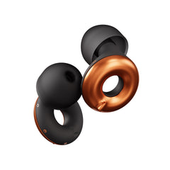 Loop McLaren Switch 2 earplugs close-up showing adjustable dial for tailored reduction.