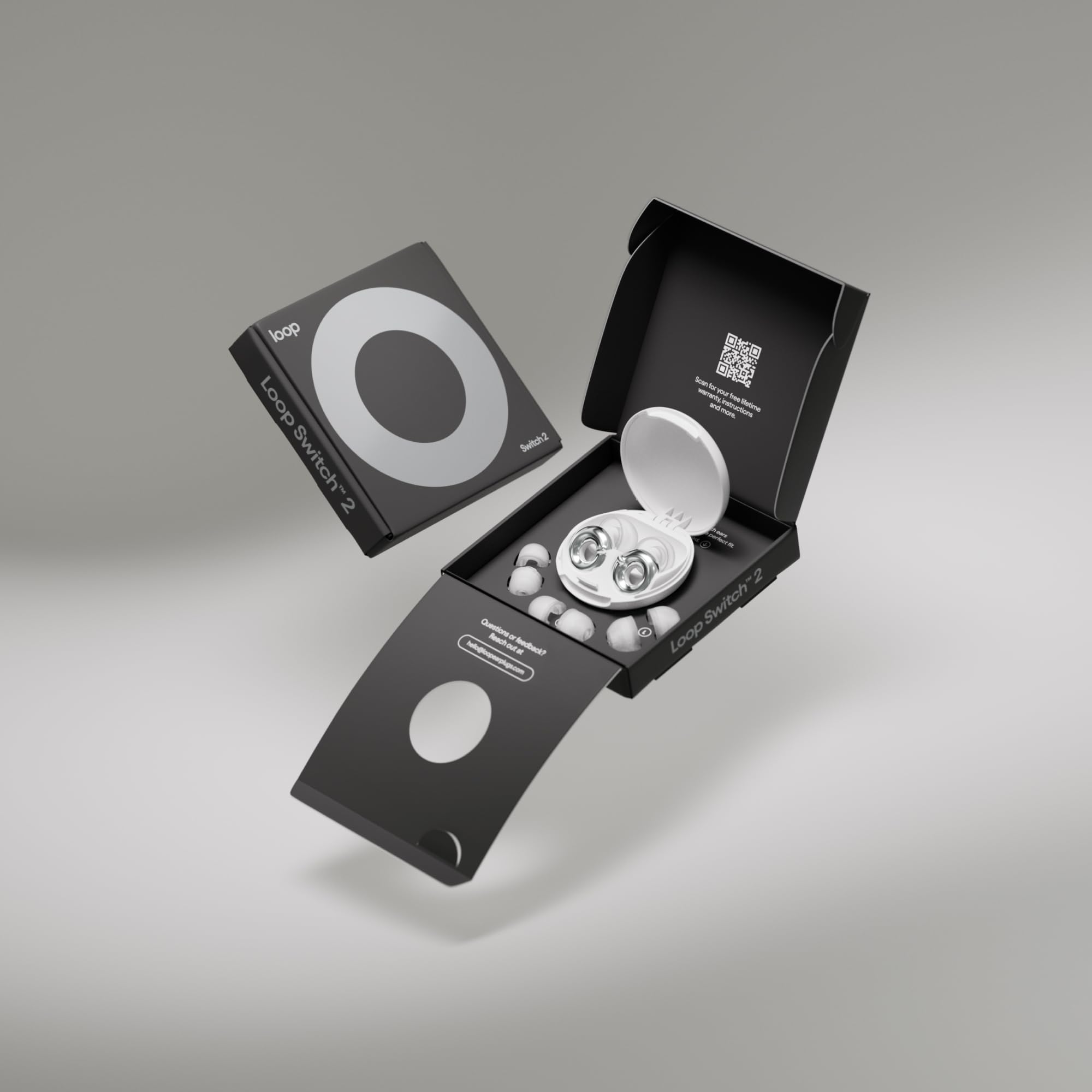 Loop Switch 2 ear tips XS demonstrating secure seal for small ears.