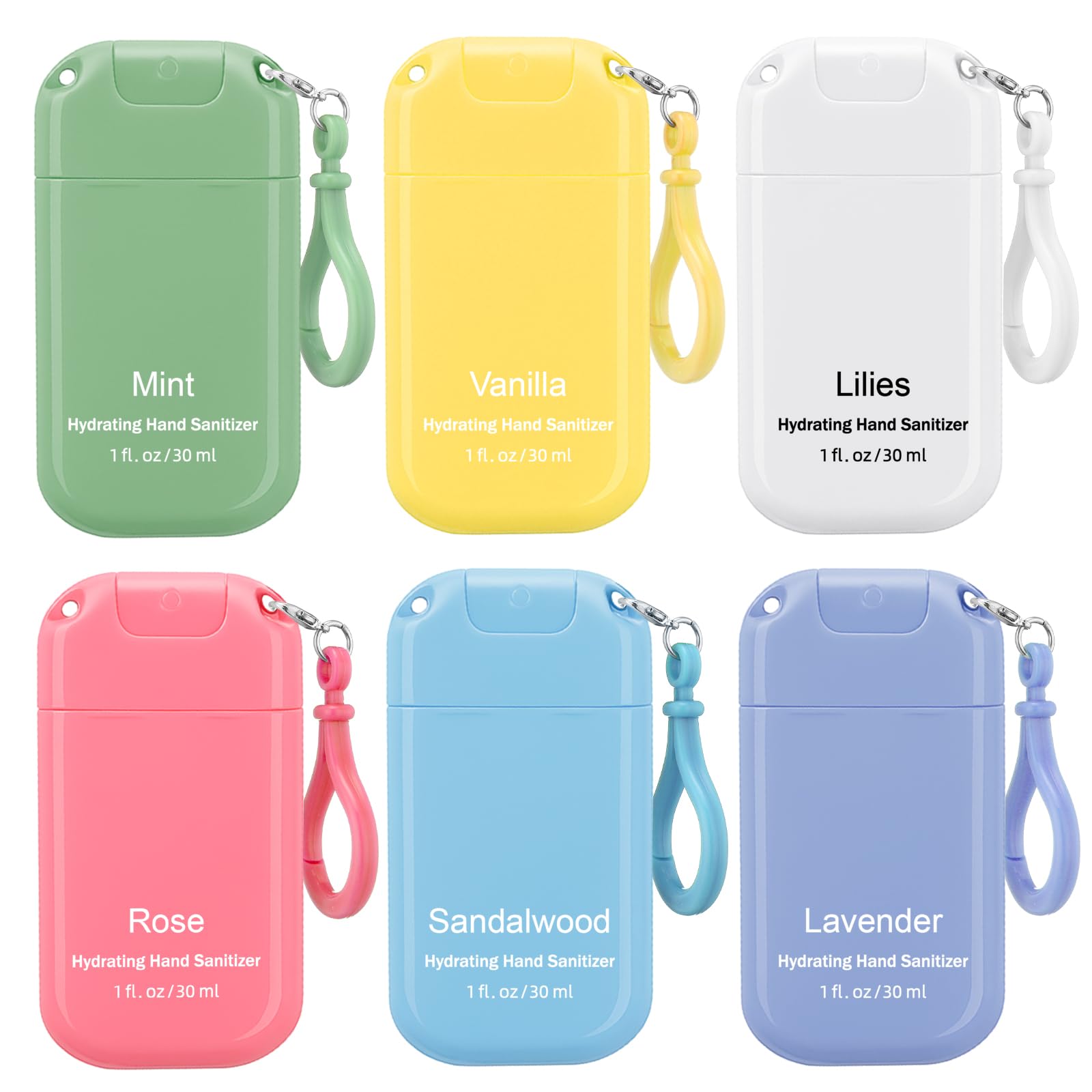 Loopeer 12-pack mini sanitizer with keychain attachment for quick on-the-go hygiene.