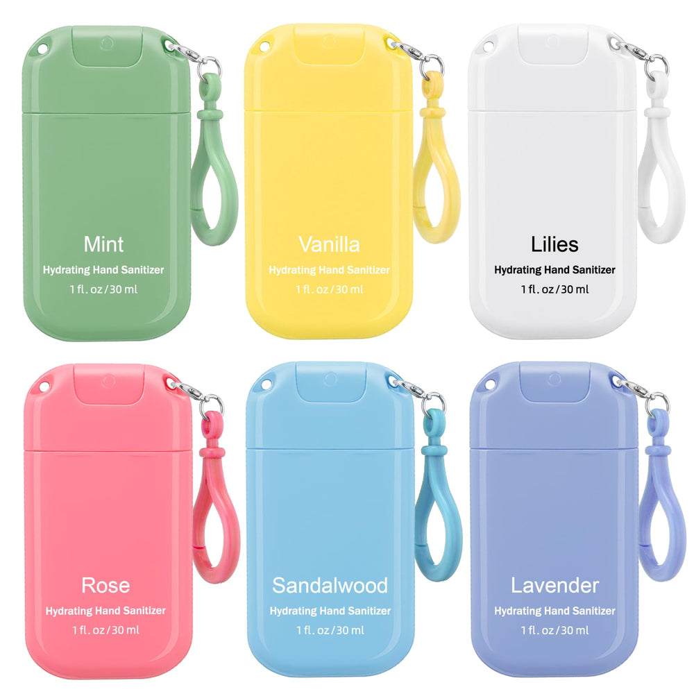 Loopeer 12-pack mini sanitizer with keychain attachment for quick on-the-go hygiene.