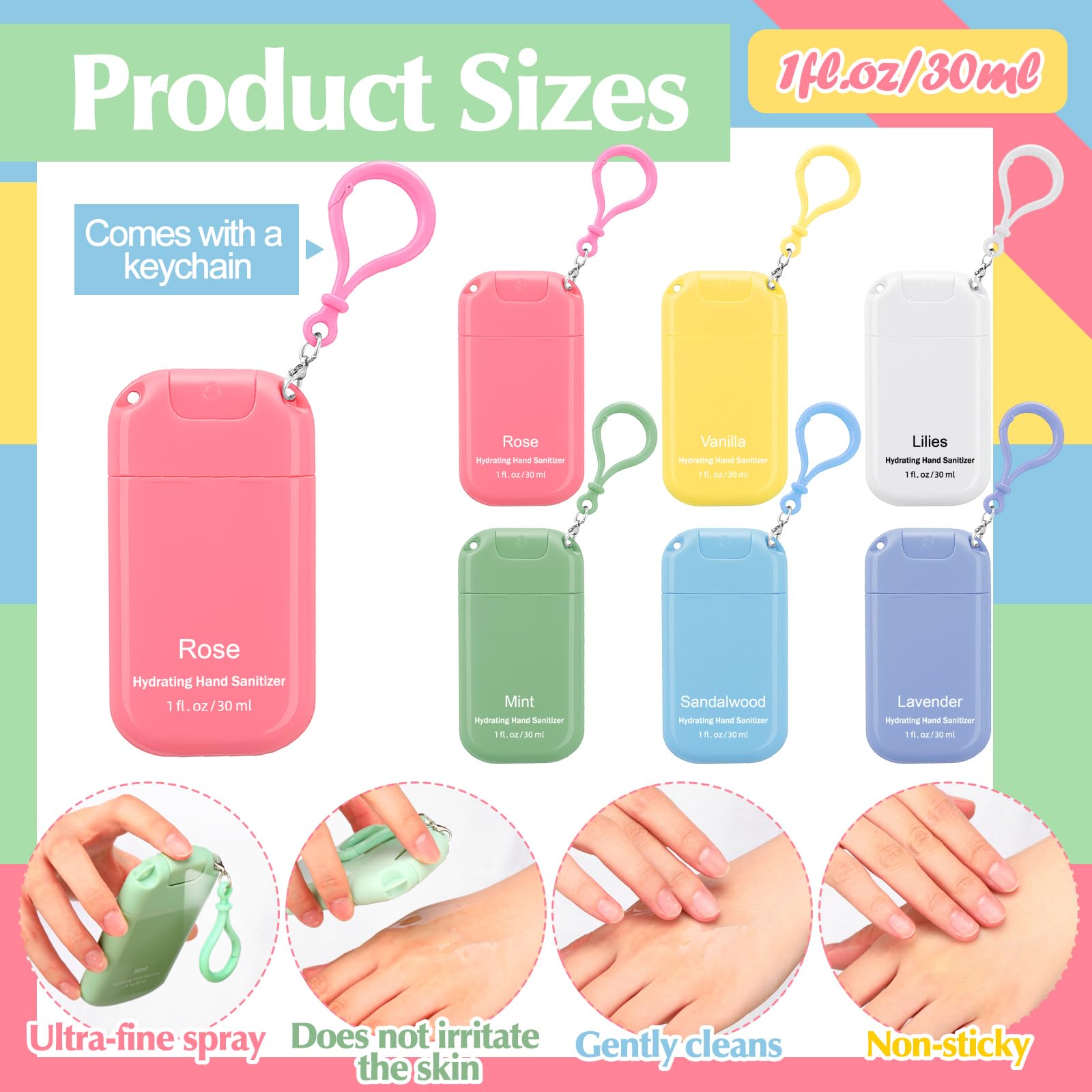 Loopeer rose-scent mini sanitizer for a fresh scent during commutes.