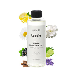 Lopeie Hotel Diffuser Oil bottle pour releases lemon and lavender for a calming space