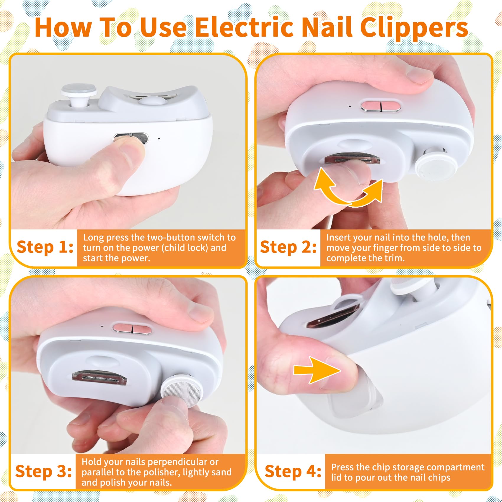 LOQOMI low-noise motor supports quiet nail care sessions.