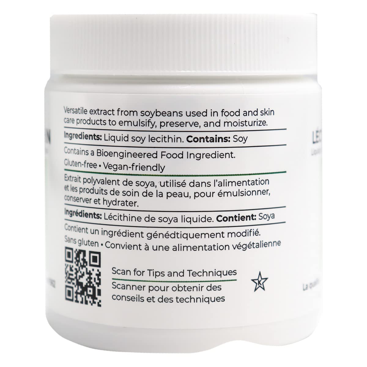 LorAnn Lecithin Liquid 4-Ounce Jar pour view for thinning chocolate.