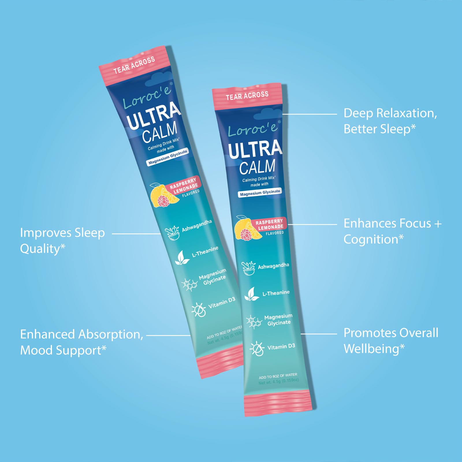 Loroc'e UltraCalm magnesium glycinate blend supports balanced stress response