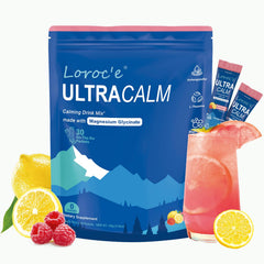 Loroc'e UltraCalm Raspberry Lemonade sachet ready to mix for a calming moment
