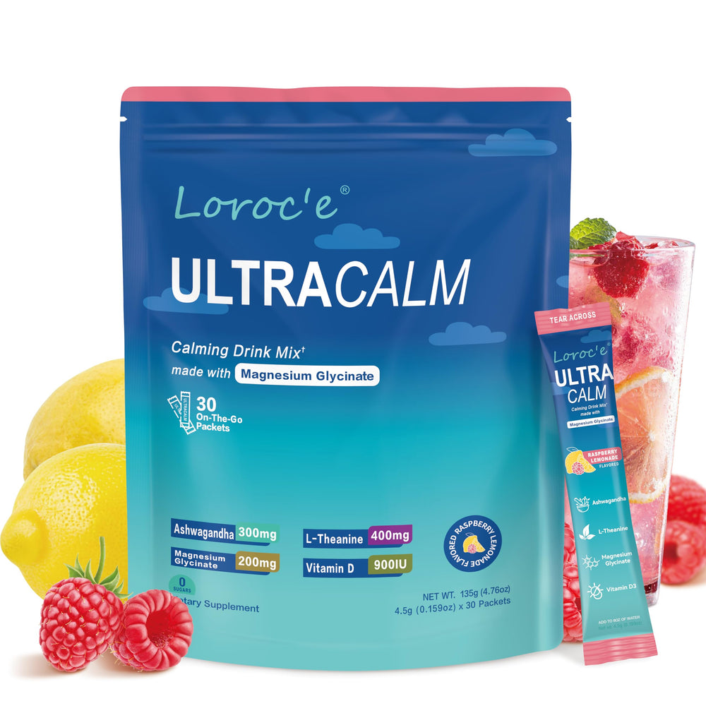 Loroc'e UltraCalm stick-pack Raspberry Lemonade for on-the-go calm