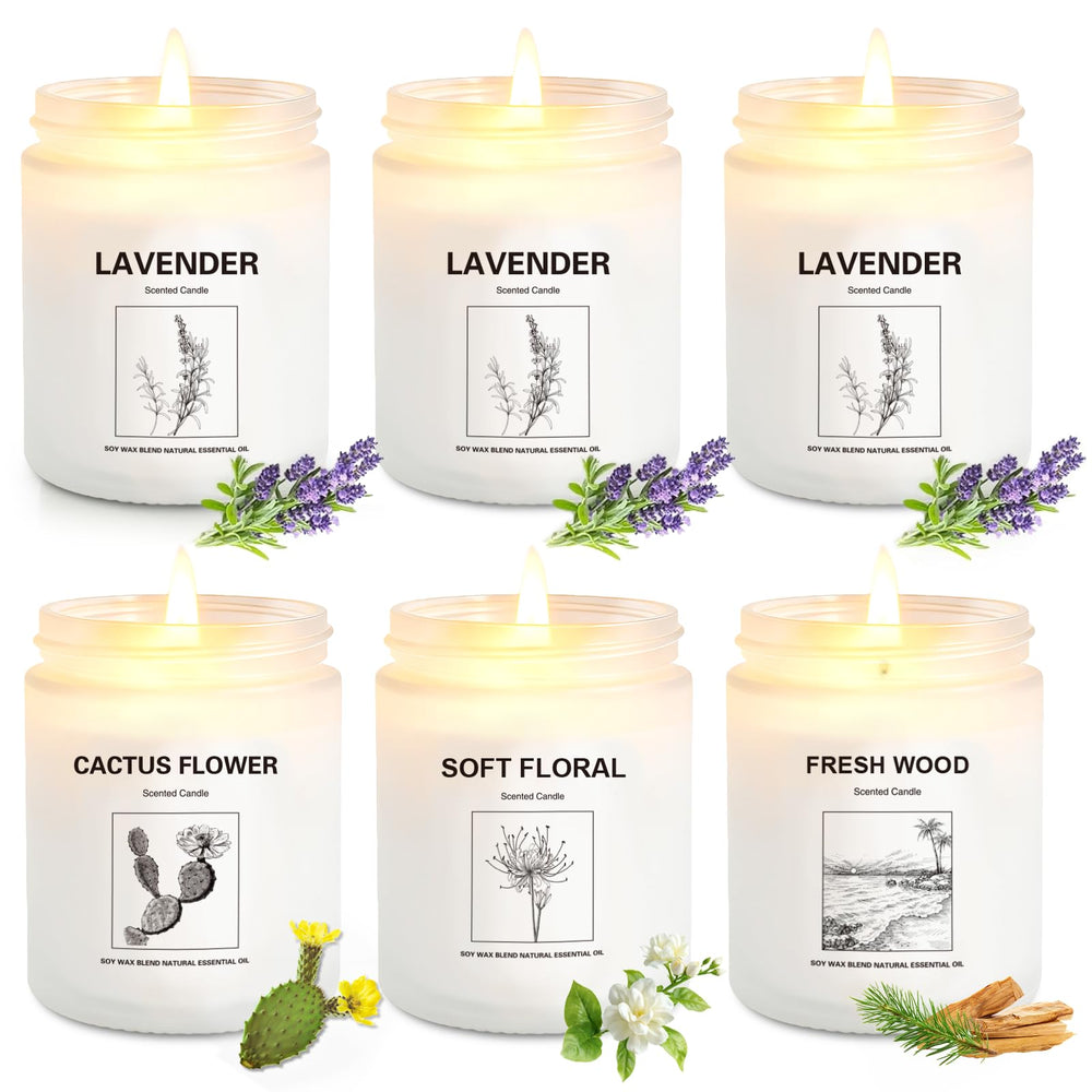 LOSNYA Lavender classic blend candle pour creates calming ambiance.