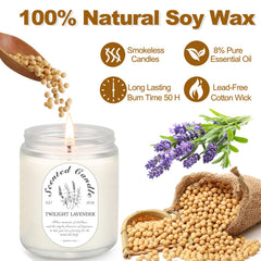LOSNYA Sage candle jar with herbal notes in a modern container.