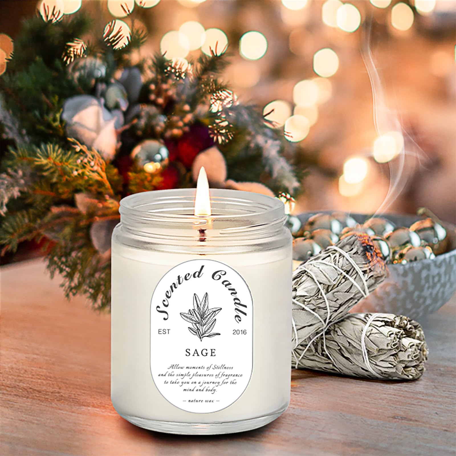 LOSNYA Soy wax candle with clean burn and long-lasting fragrance.