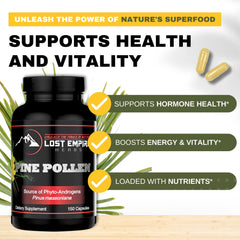Lost Empire Herbs pine pollen powder in its natural form from wild harvest