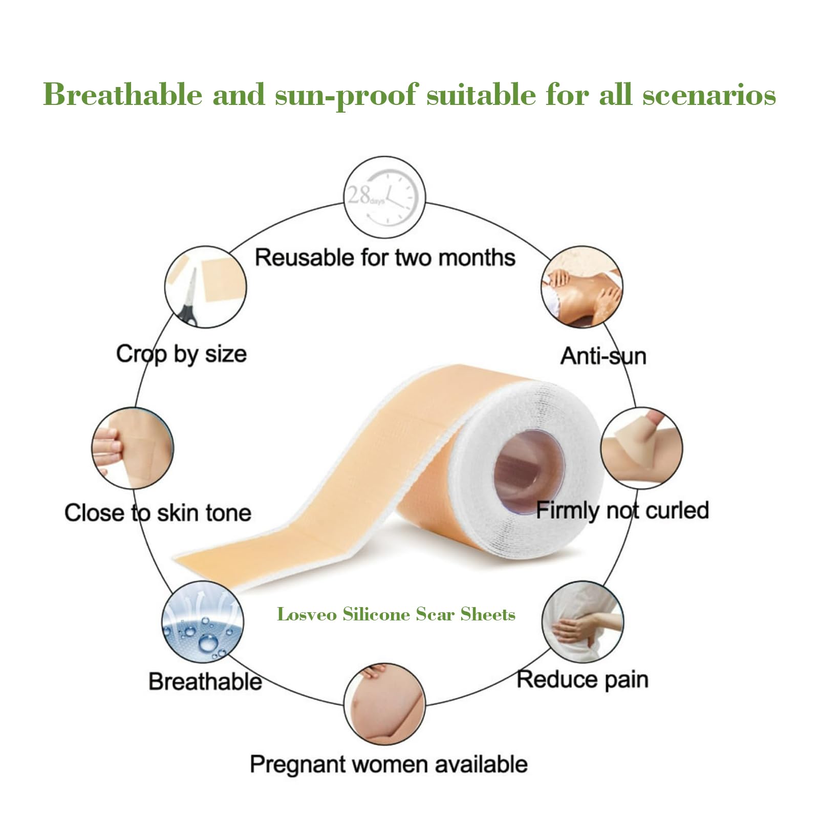 LOSVEO breathable silicone sheet feeling soft and comfortable.