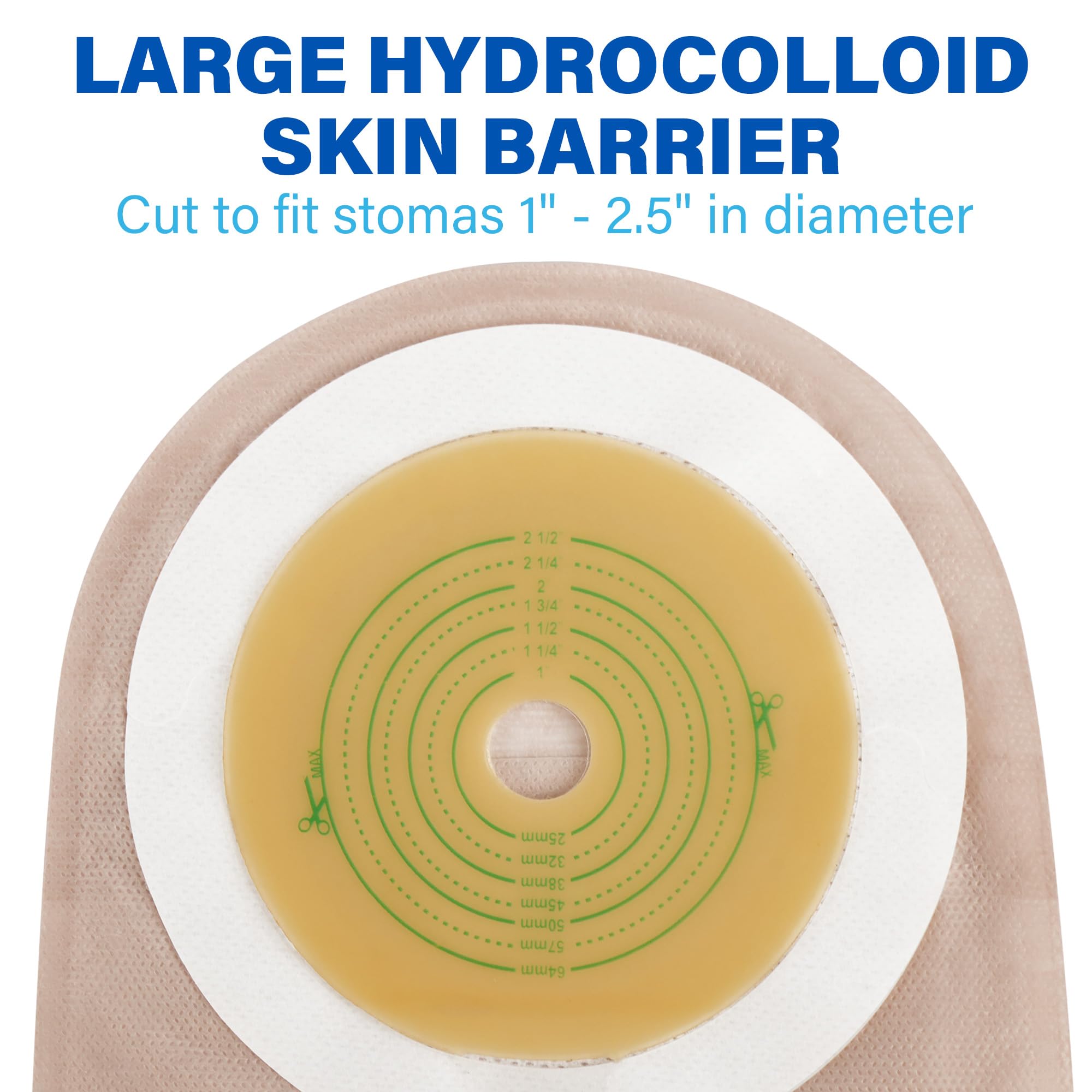 LotFancy colostomy bag with drain spout for easy emptying.