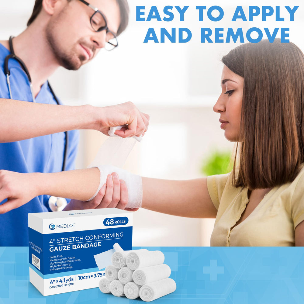 LotFancy gauze roll used in clinical settings for versatile dressings.