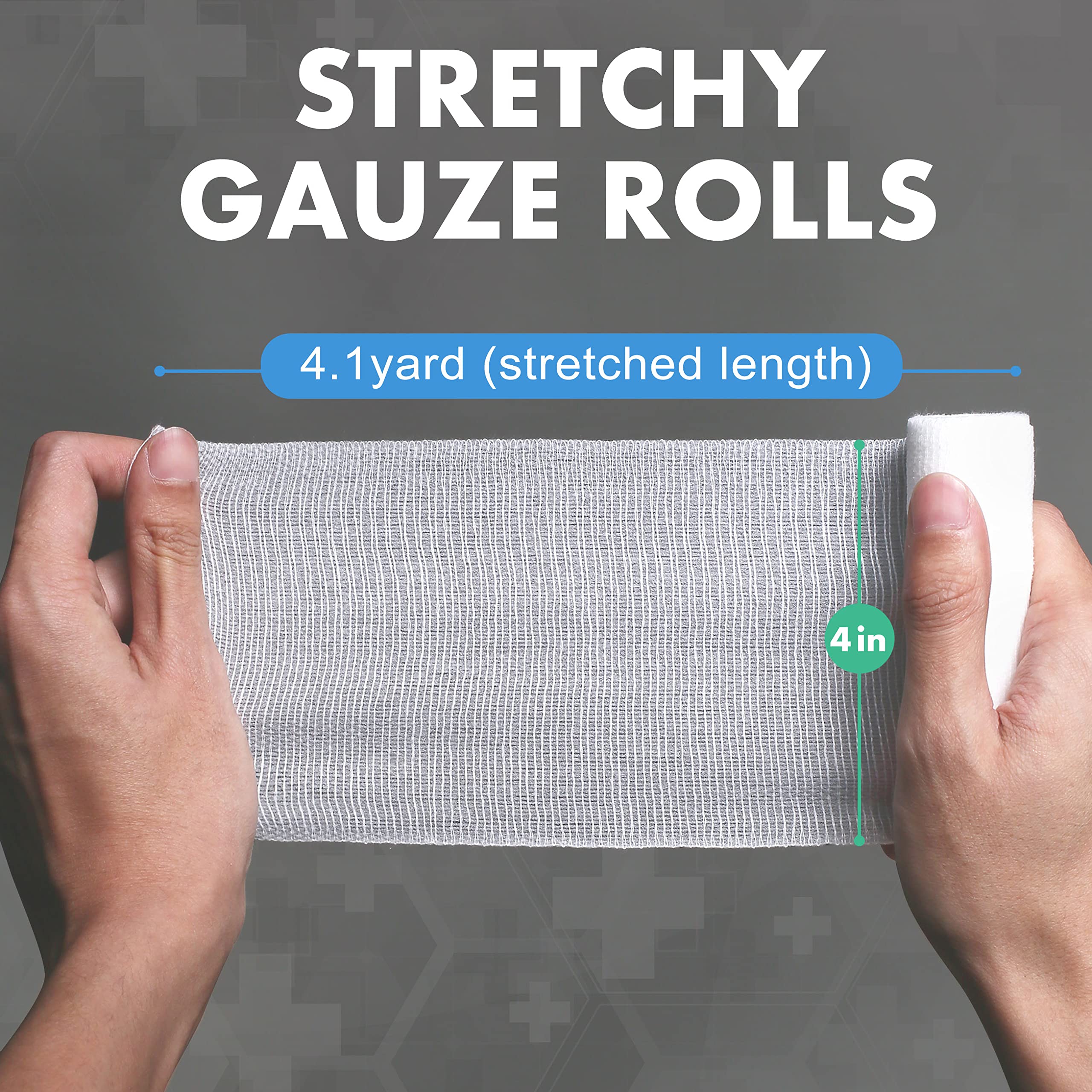 LotFancy gauze rolls breathable material reduces contamination risk