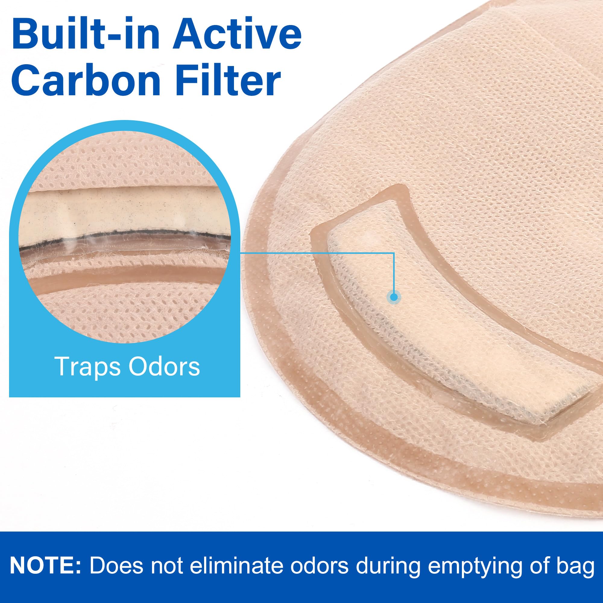 LotFancy skin-friendly barrier maintains gentle seal around stoma.