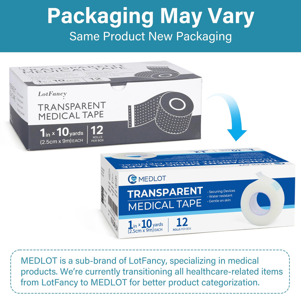 LotFancy waterproof clear tape on dressings offers moisture resistance for secure bandages.