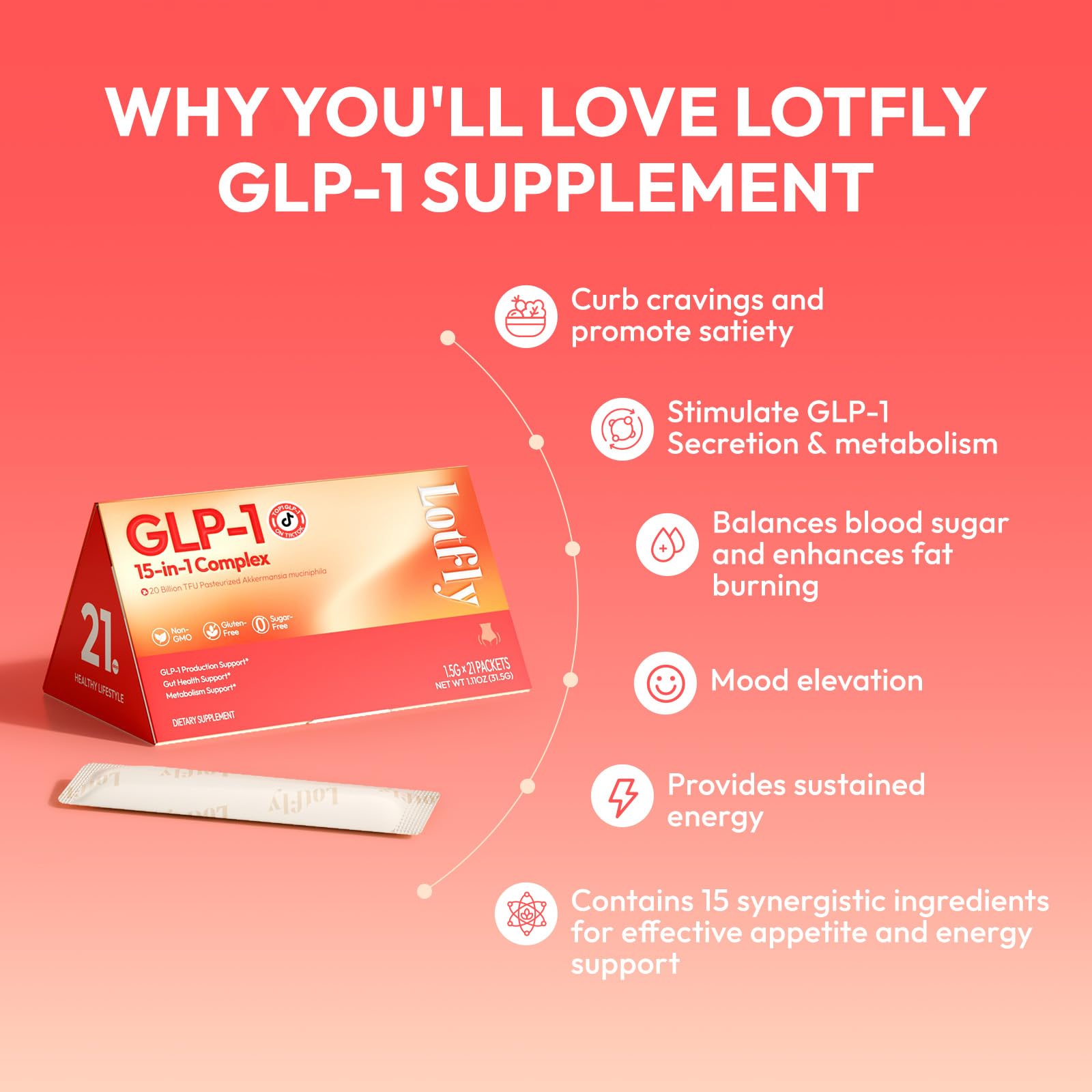 LOTFLY GLP-1 drink being prepared with the sugar-free mix