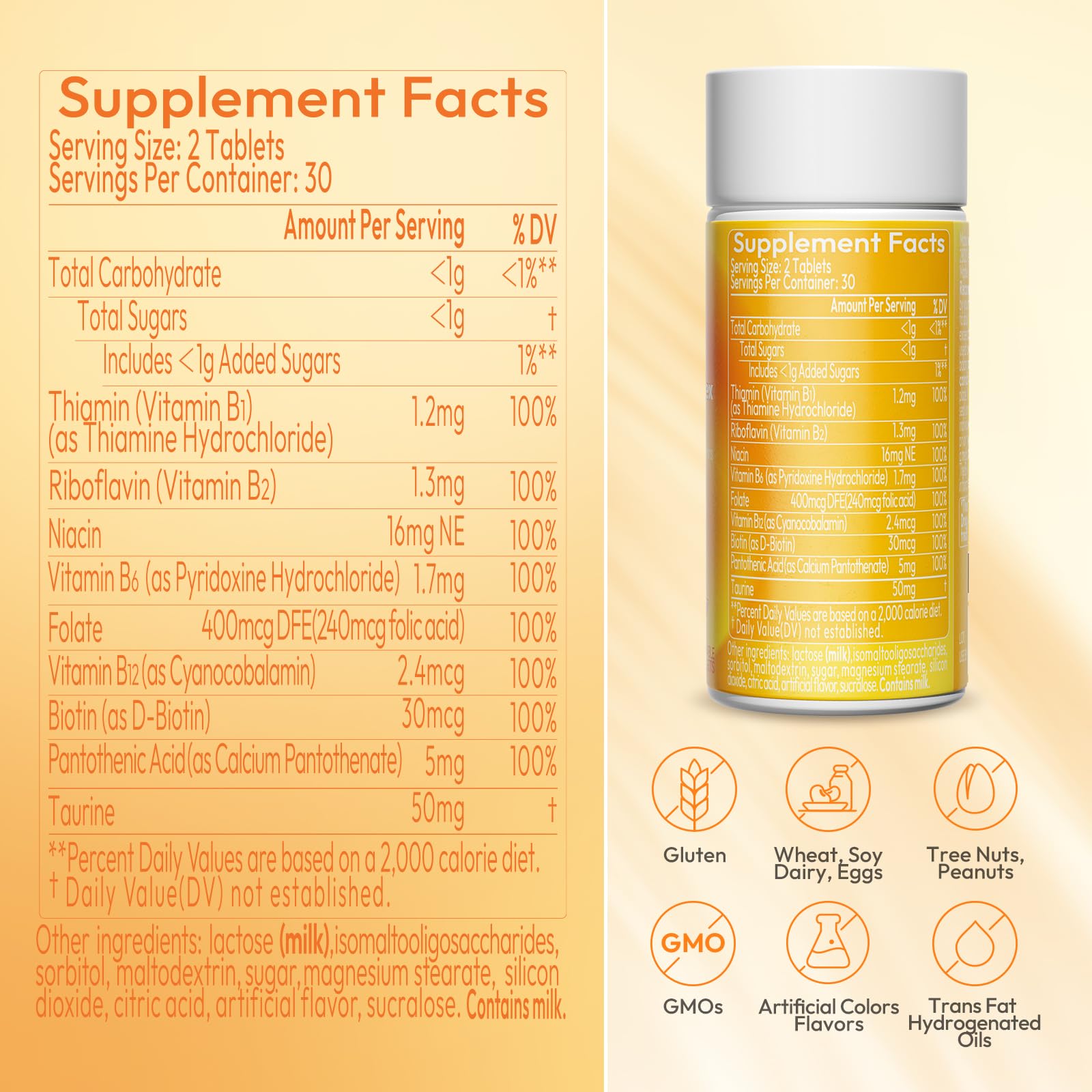 LOTFLY Taurine-enriched B vitamins image suggesting focus and mood support