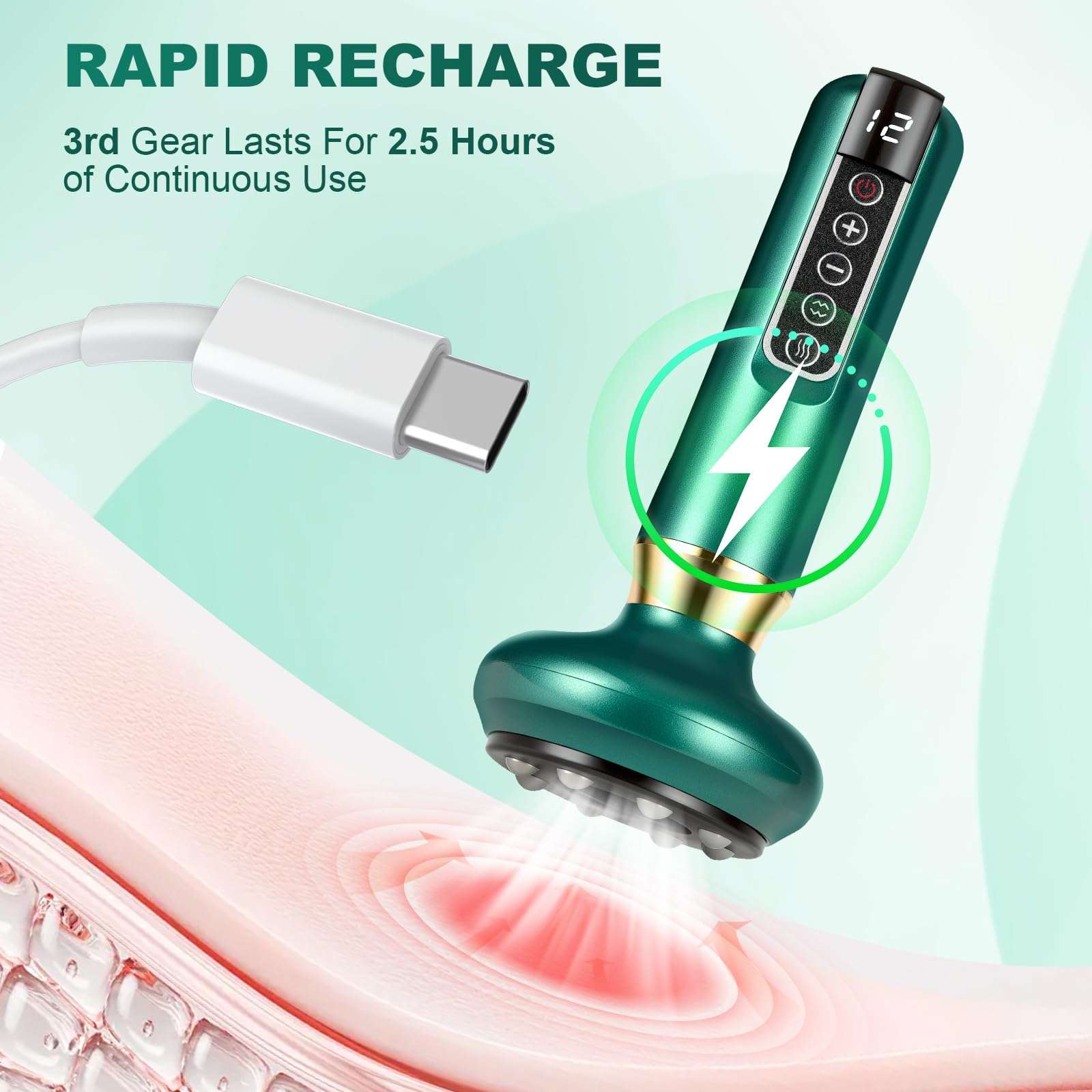 LOTPICK versatile massager for neck, shoulders, back, arms, waist, and hips.