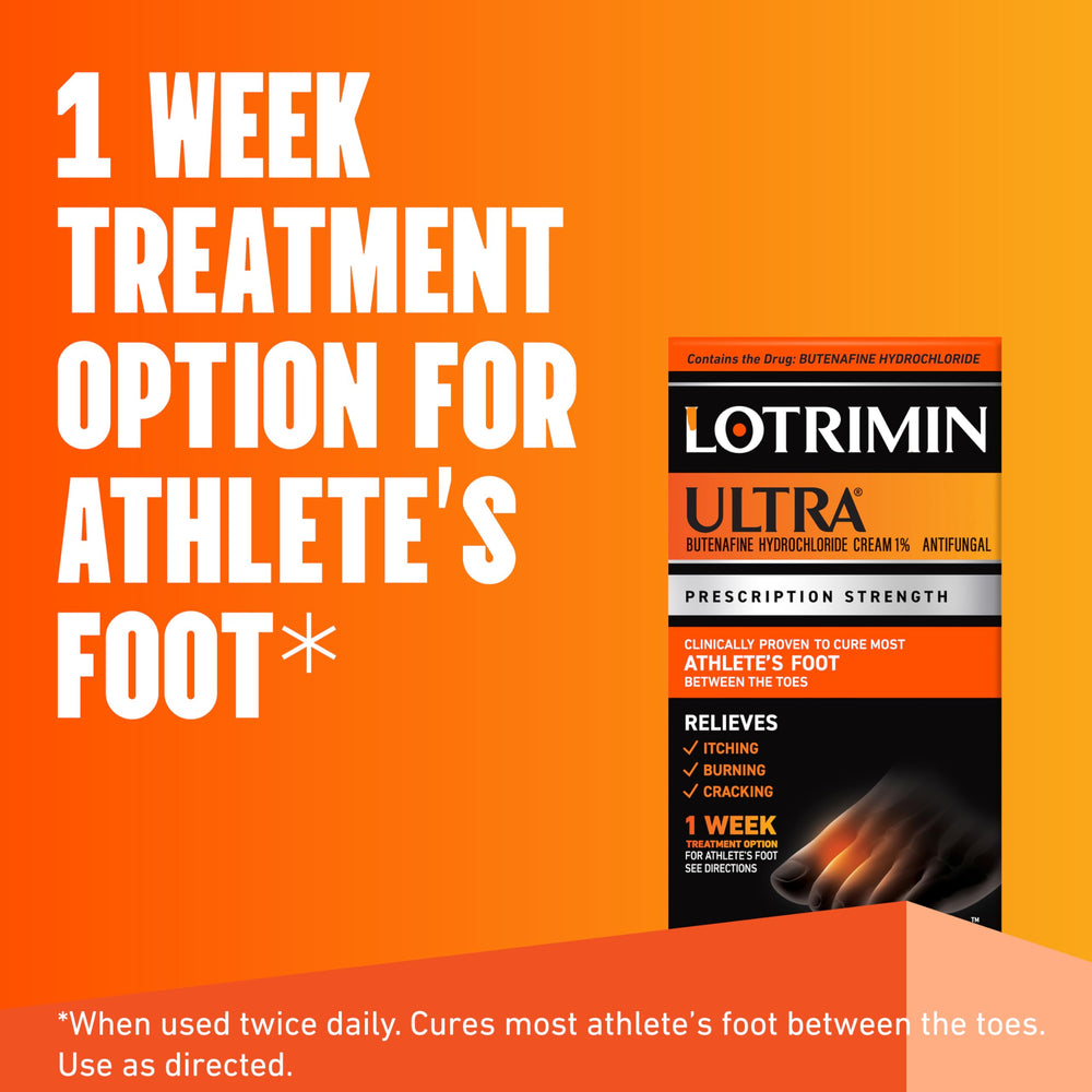 Close-up of Lotrimin Ultra cream texture for easy application.