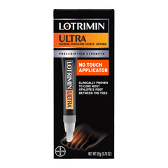 Lotrimin Ultra no-touch applicator enables hands-free between-toes treatment.
