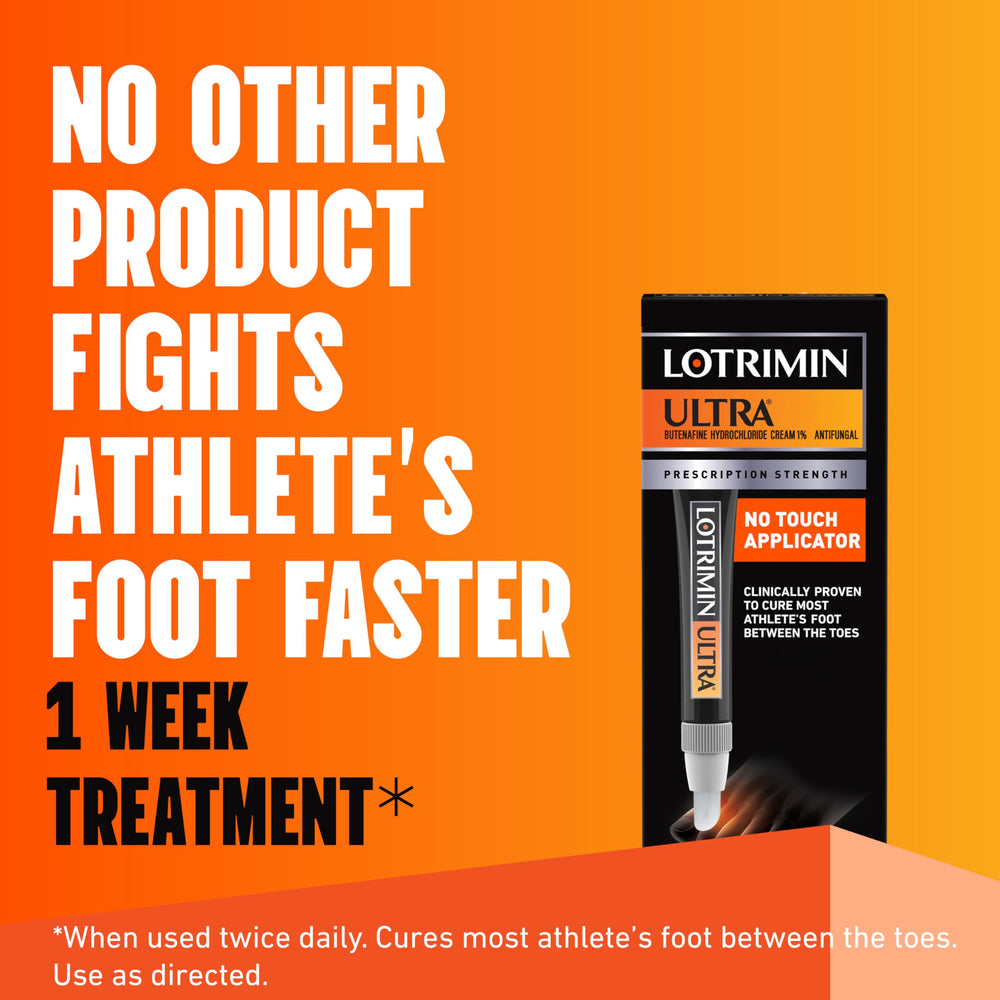 Lotrimin Ultra prescription-strength butenafine 1% for targeted toe-area action.
