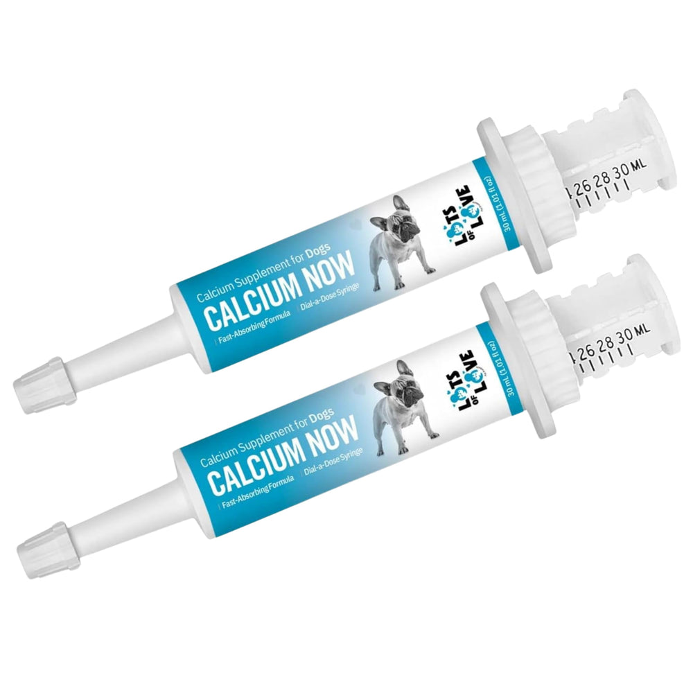 Lots of Love Calcium Now fast-absorbing paste supports quick calcium delivery during whelping.