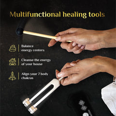 LOTS OF ZEN tuning forks mallet for precise striking and sound calibration.