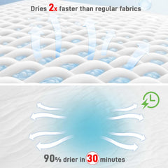 LotuFlor waterproof layer blocks leaks while staying whisper-quiet.