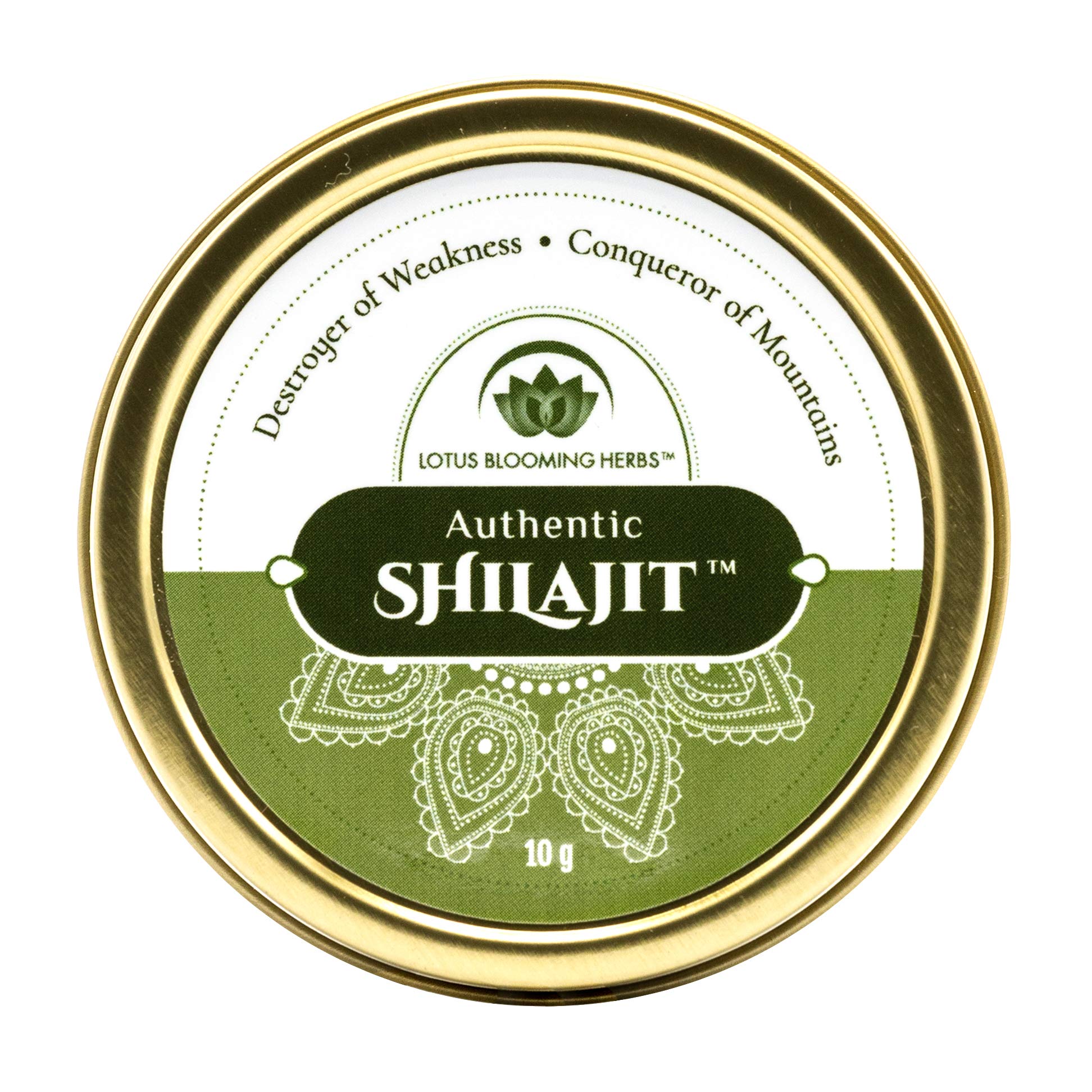 Lotus Blooming Herbs authentic Shilajit resin bottle highlights pure minerals for daily vitality.