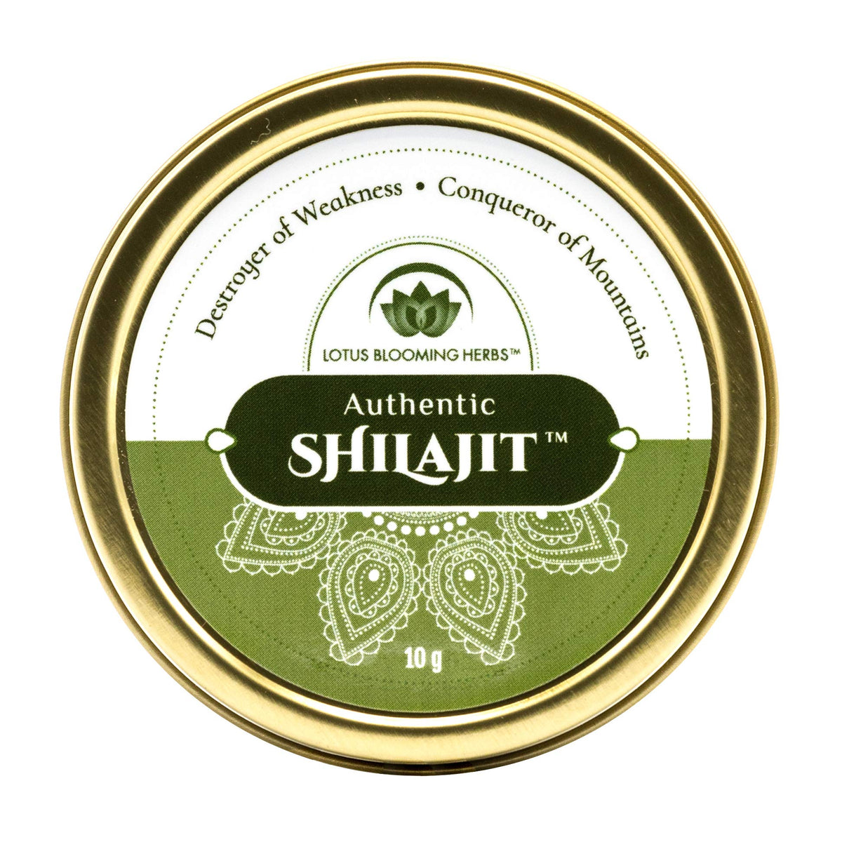 Lotus Blooming Herbs authentic Shilajit resin bottle highlights pure minerals for daily vitality.