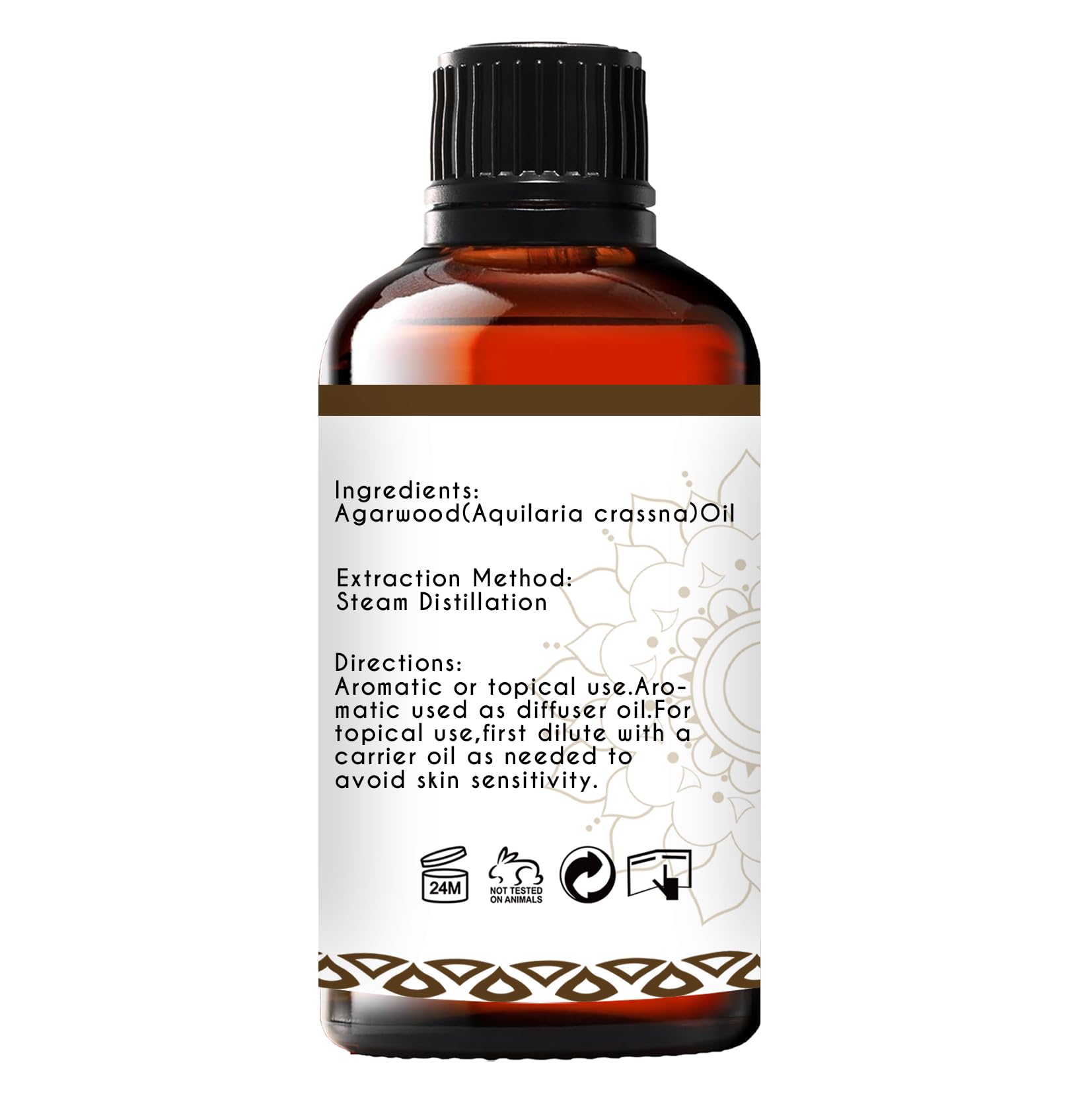 LOTUSJOY Agarwood oil dropper cap close-up for precise scent blending.